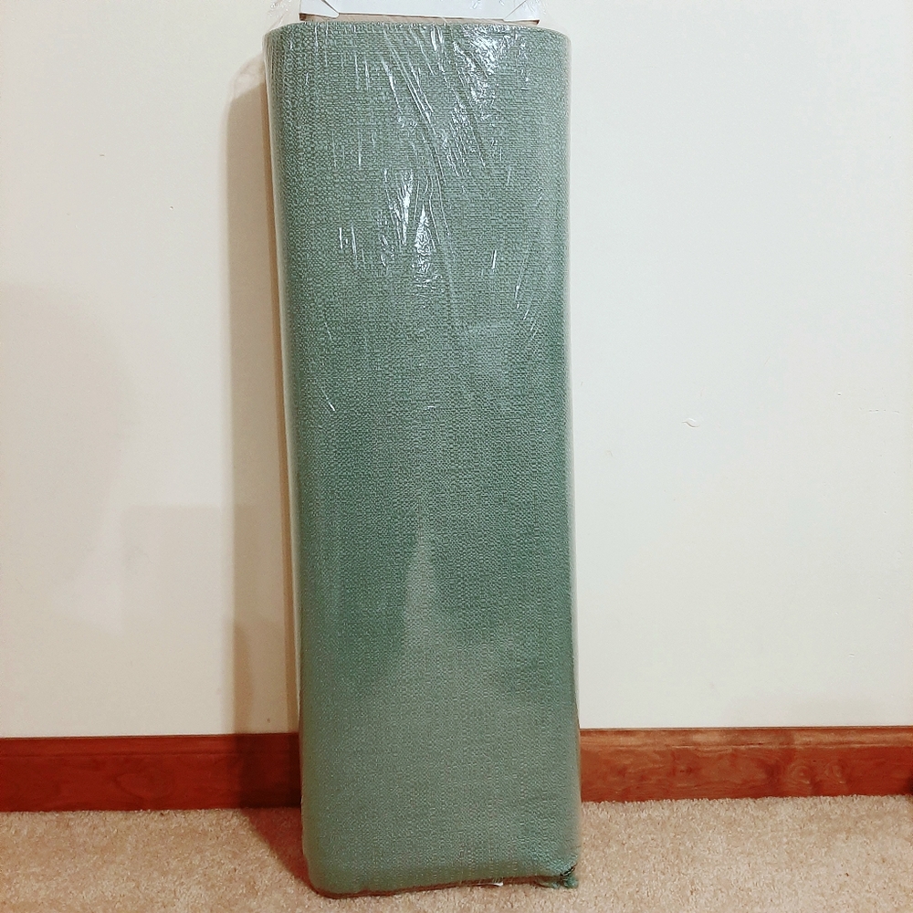 Solid Chenille Fabric Roll in Soft Green